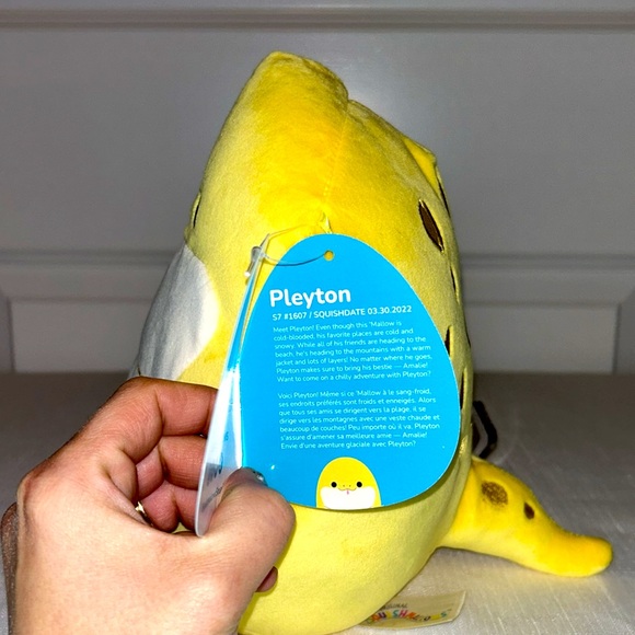 Squishmallows 7” Yellow Snake Pleyton New With Tags - Picture 2 of 5